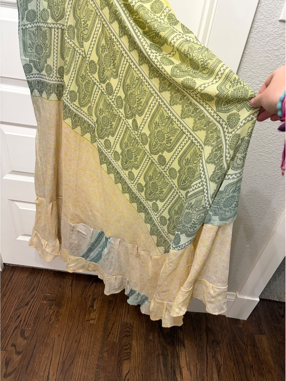 Natural Life inspired India Boutique Bohemian Patchwork Maxi Dress Tie Front - Picture 2 of 5